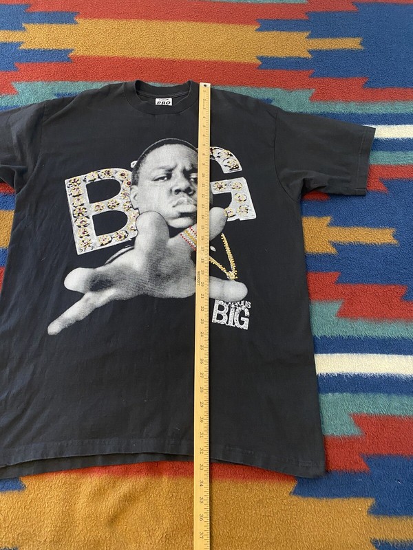 Biggie Smalls Notorious Big Rare T-Shirt 2XL Rhinestones Black CLEAN gallery