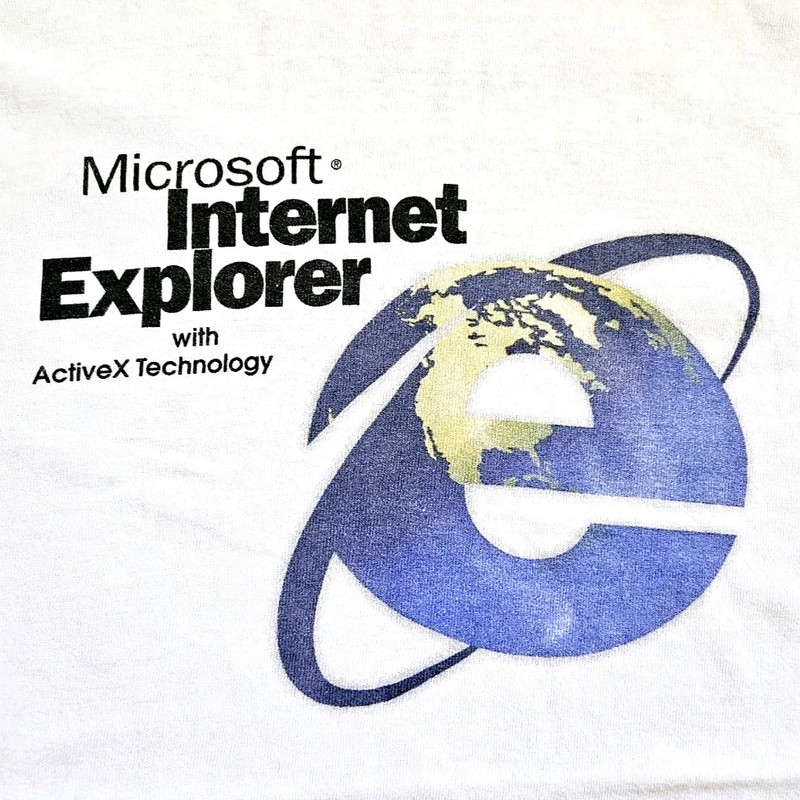 Vintage 90s Microsoft Internet Explorer Tech T Shirt Fullsize S-5XL gallery