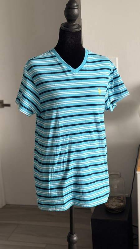 Polo Ralph Lauren T-Shirt Young Men’s Small V-Neck Striped