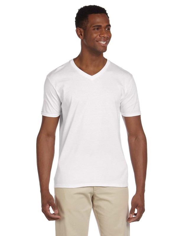 Gildan Adult Softstyle V-Neck Stylish T Shirt Casual Plain T-Shirt - G64V