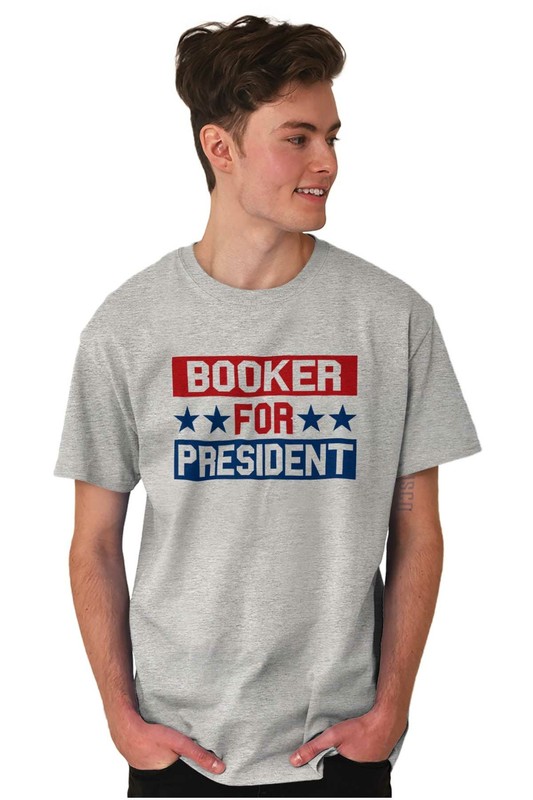 Cory Booker For President Political Voting Adult Short Sleeve Crewneck Tee gallery