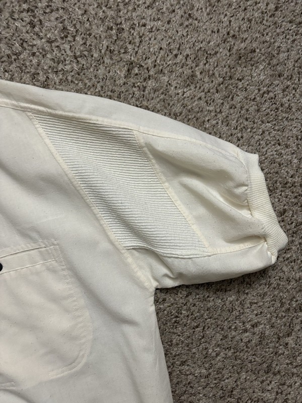 Vintage The Mens Store at Sears Shirt Mens Size Medium Pearl White 1/4 Button gallery