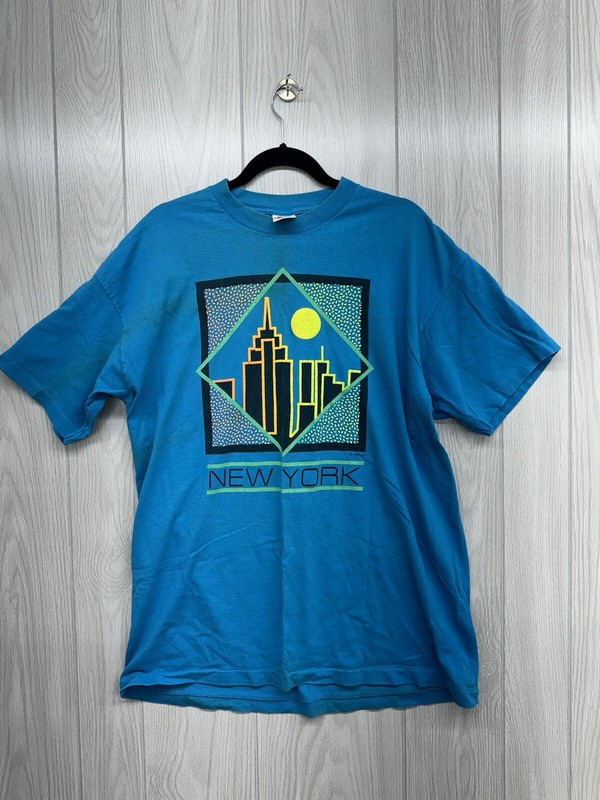 Signal Mega-Tee New York Blue Short Sleeve T-Shirt Unisex Size XL