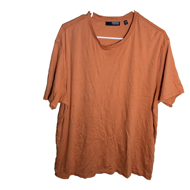Murano Liquid Luxury T-Shirt Men’s XL Orange Short Sleeve Solid Casual Shirt