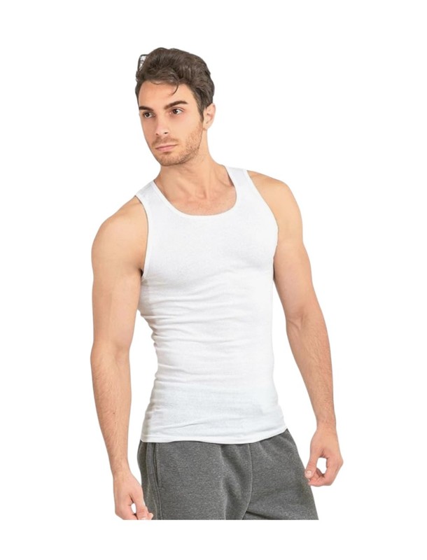 Mens 3 Pack Knocker White A-SHIRTS gallery