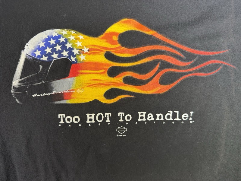 Harley Davidson Saudi Arabia XXL T-Shirt Too Hot To Handle Double Sided Graphic gallery