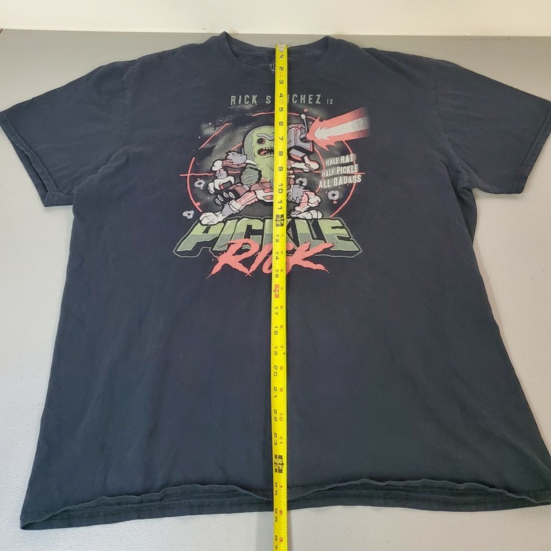 Funko Pop! Rick Sanchez Pickle Rick Black Tee T-shirt USED size Youth Large YL gallery