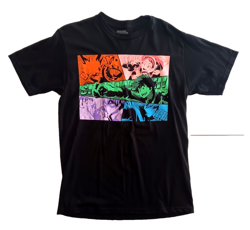 My Hero Academia T-Shirt Unisex Medium Anime Manga Funimation Black Tagless