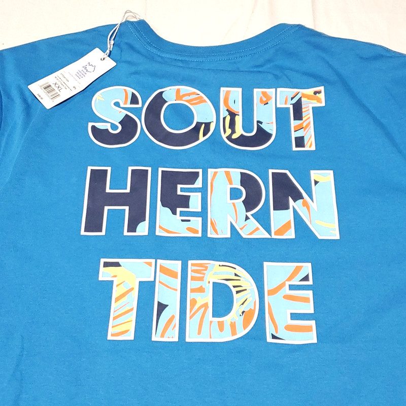 Southern Tide Shirt Blue Back Graphic Skipjack T-Shirt Short Sleeve XXL MSRP $48