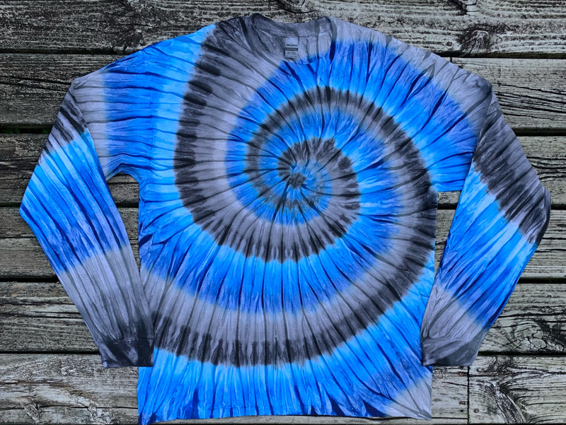 *New* 2XL – Sm Handmade Tie Dye, Electric Graphite, Crew or V-Neck