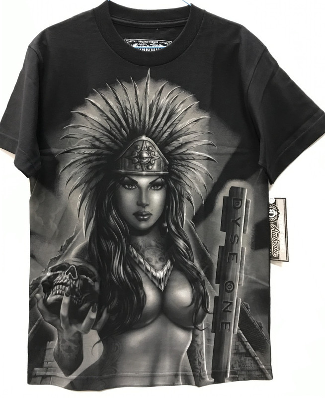 Dyse One Men's T-Shirt "Goddess" Black. Sold As Is.