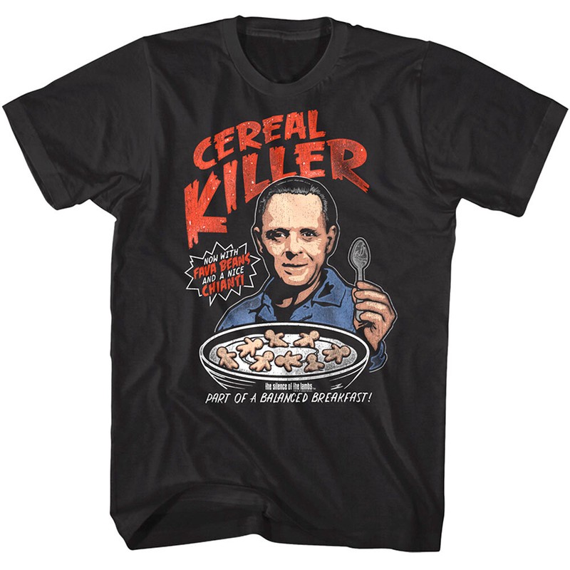 Silence of the Lambs Men’s T-Shirt Cereal Killer Hannibal Lecter 1991 Horror Mov