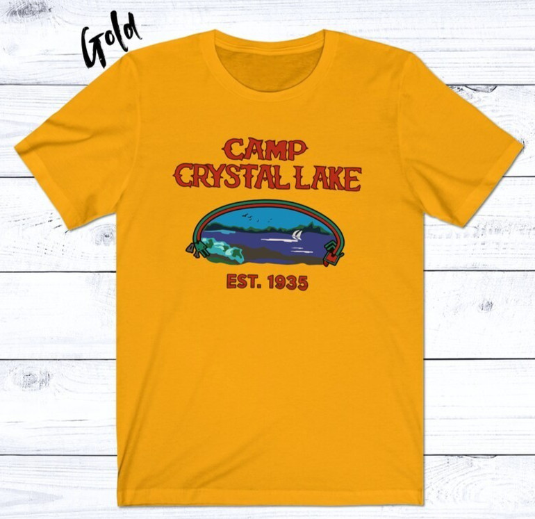 Camp Crystal Lake T-Shirt Friday the 13th Jason 80s Horror Movie Unisex Tee
