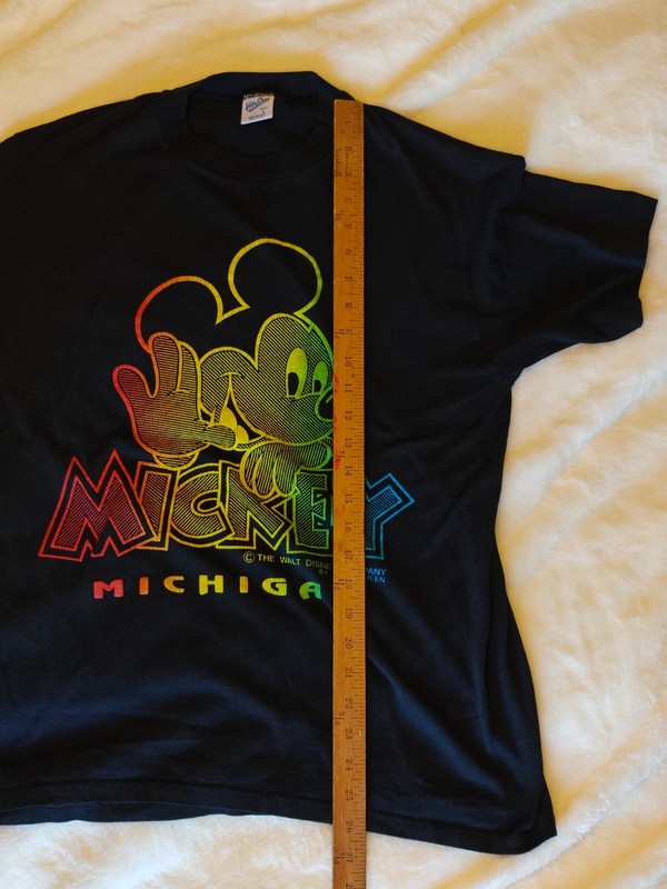 Vintage Mickey Mouse Michigan T Shirt Velva Sheen USA Made Adult L 50/50 Disney gallery