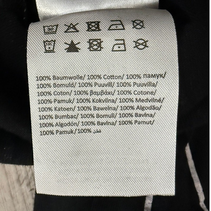 Karl Kani Black & White Pinstripe Embroidered Logo Short Sleeve Tee Mens Size M gallery