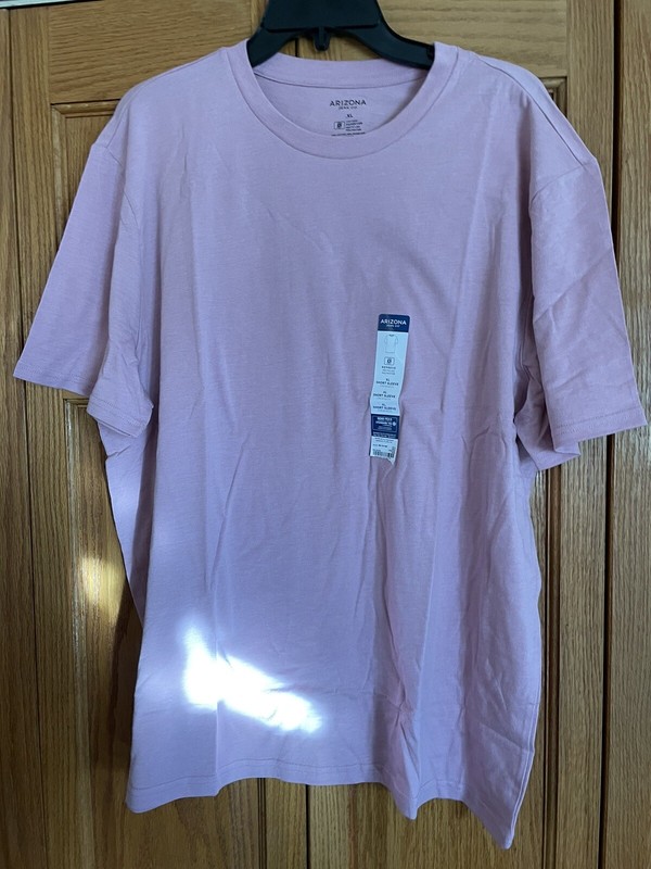 Arizona Jean Company Men’s Size XL Dusty Pink Short Sleeve Crew Neck T-Shirt NWT
