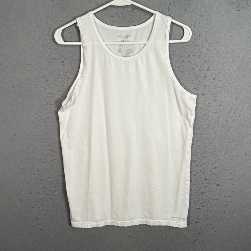 Pair Of Thieves Mens Size Medium White Cotton Tank Top Sleeveless