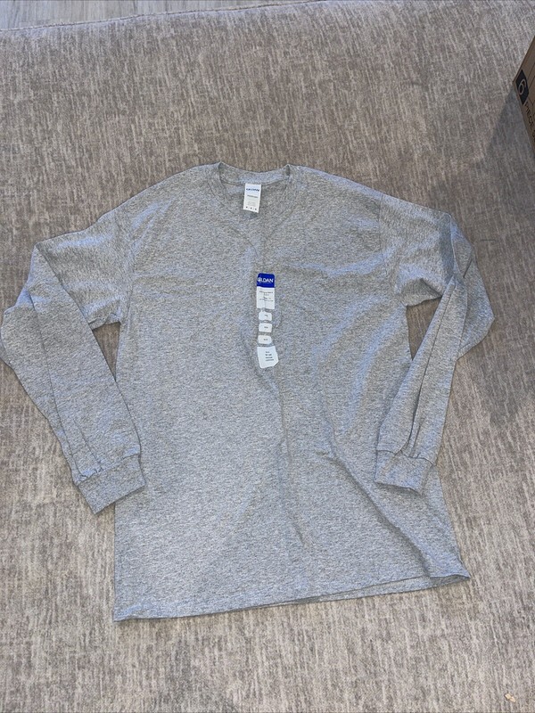 Gildan Adult Heavy Cotton Long Sleeve Stylish T Shirt Casual Plain T-Shirt G540