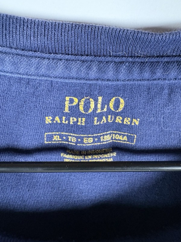 Polo Ralph Lauren Big Pony T Shirt Blue Short Sleeve Mens XL gallery