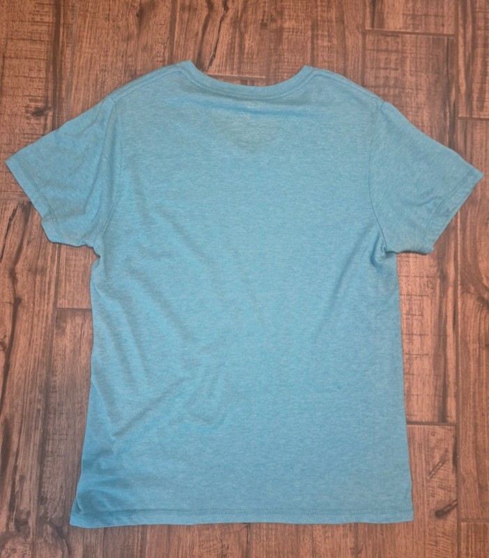 B2 Original Blends Men’s M baby Blue Tri-Blend V-Neck Short Sleeve T-Shirt gallery