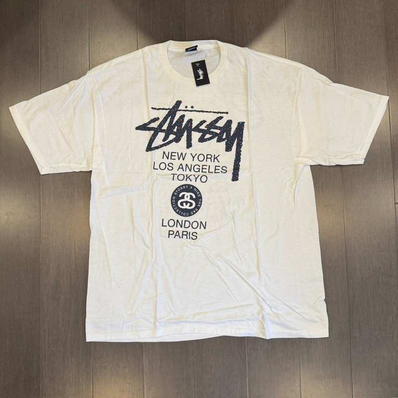 NEW XL Stussy X Nike World Tour S&S Collection Tee White