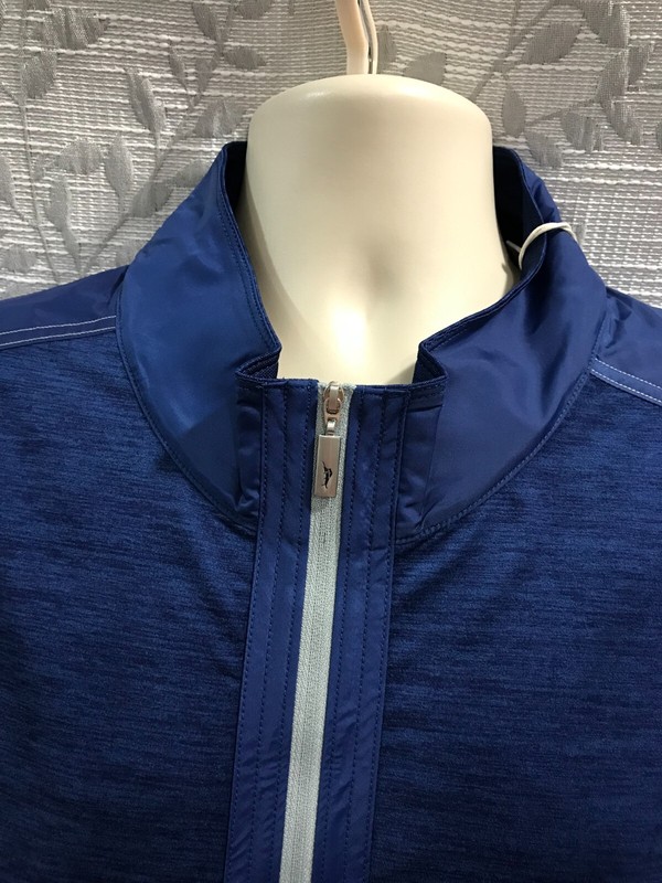 Tommy Bahama Islandzone Men's Size 3XL Navy Sport On Neck Half Zip Shirt $138 gallery