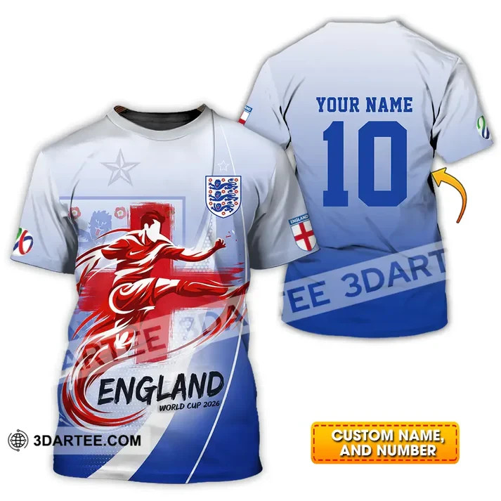 New Unisex Shirt – Custom England FIFA World Cup 2026 3D Shirt VK13745