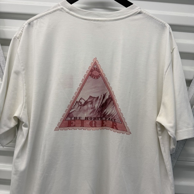 Vintage The North Face Mount Eiger Polyester Hiking T Shirt L USA Made Outdoors