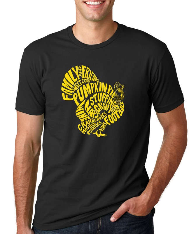 THANKSGIVING Happy Holidays family friends turkey gift fall football T-Shirt