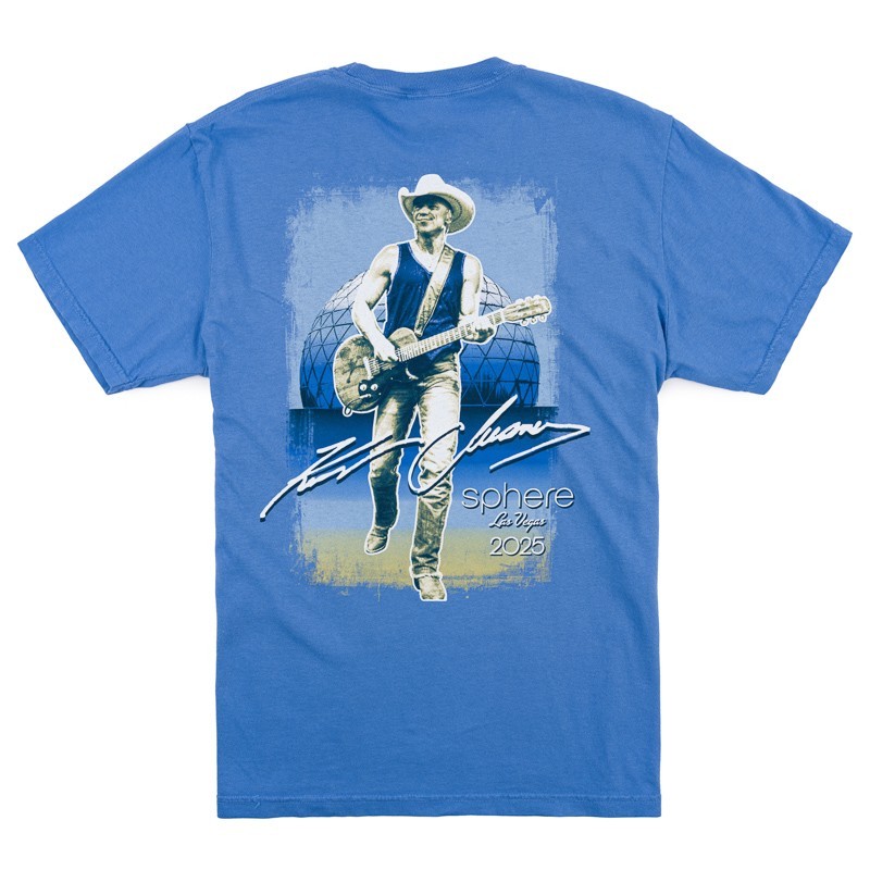 Kenny Chesney Concert T-Shirt Las Vegas Sphere 2025 Size XL NEW Mystic Blue