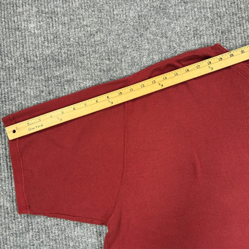Northwest Territory NWT Naturals Big Man Size 3X Red Ribbed V Neck Cotton Shirt gallery