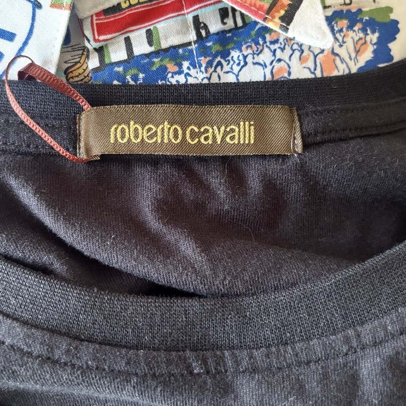 Roberto Cavalli Mens XL Snake Print Tee Black NWT Designer Luxury Serpent New gallery