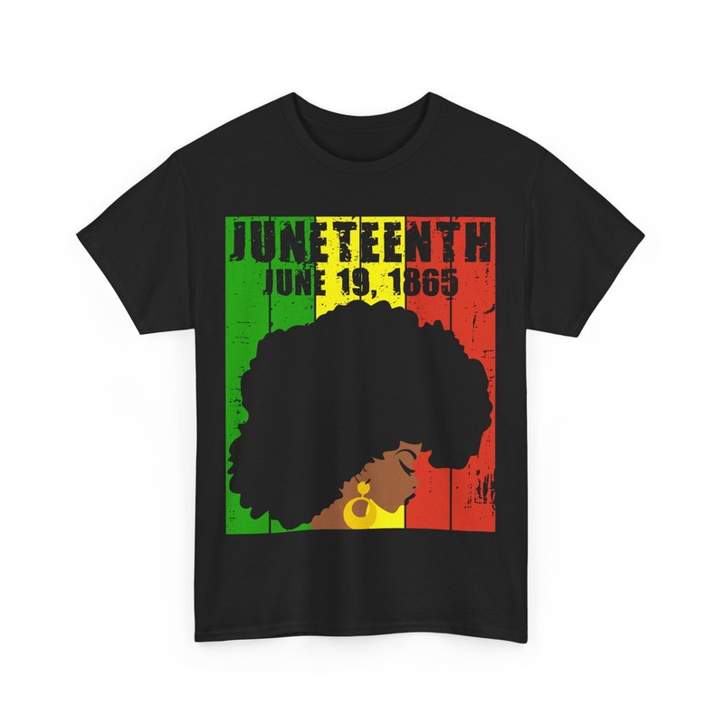June 19th 1865 Shirt, Afro Natural Hair Woman Juneteenth Vintage Shirt