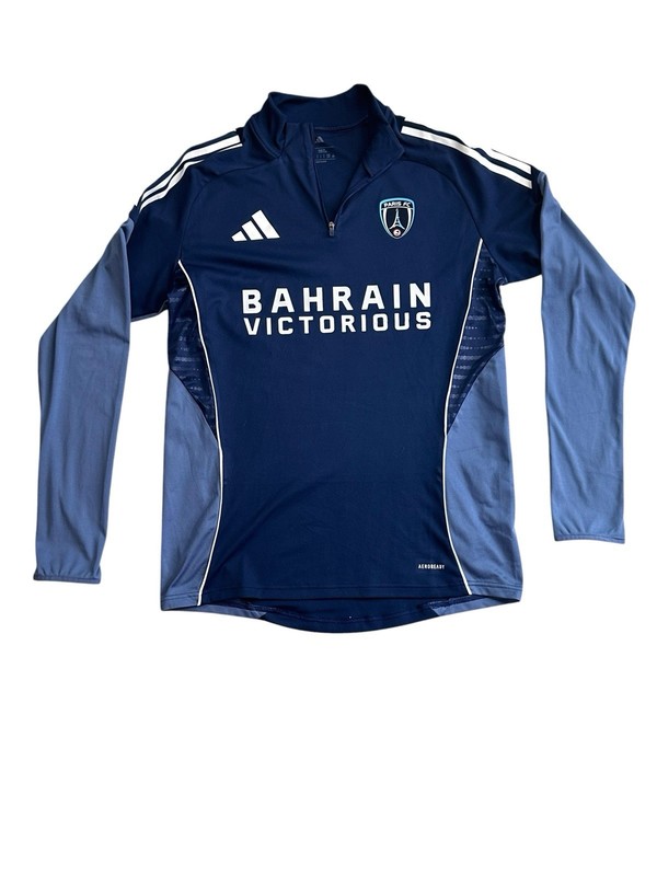 Bahrain Victorious Paris FC Adidas Pullover 1/4 Zip Long Sleeve Shirt LARGE