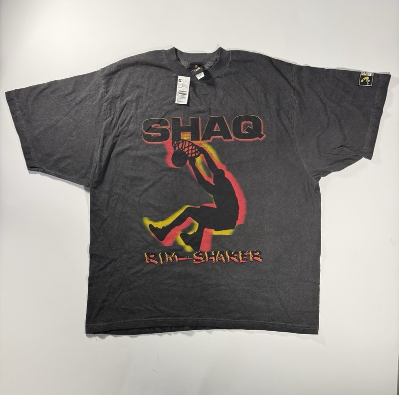 Vintage Shaq Rim Shaker T-Shirt Shaquille O’Neal Basketball NBA Large Charcoal