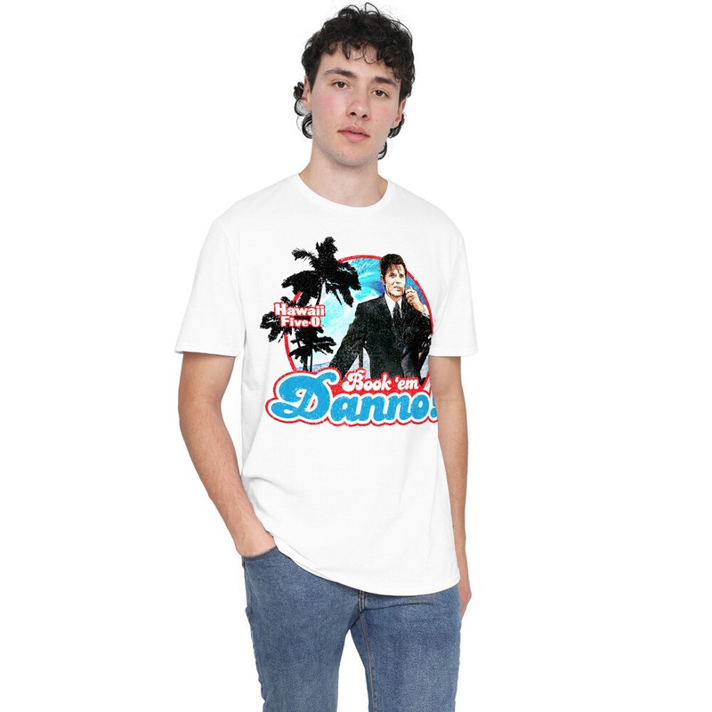 Hawaii 5 0 Book Em Danno T-Shirt S-2XL, White