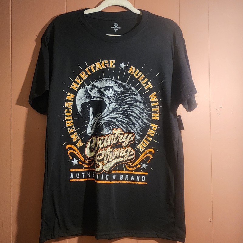 Brisco Brands Men’s Sz Med T-shirt Country Strong Graphic T-shirt Country Strong