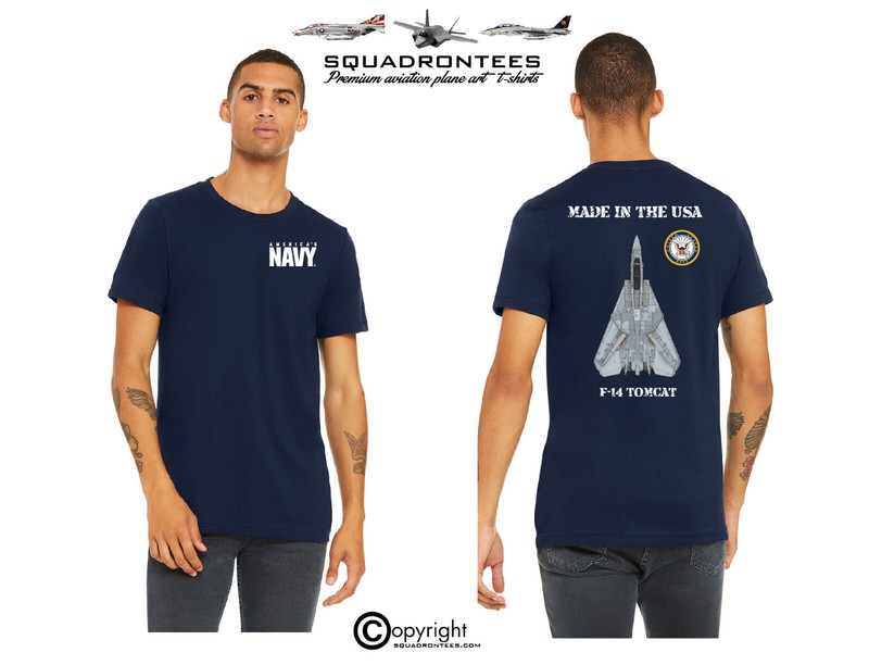 F-14 Tomcat Made in the USA Squadron T-Shirt, USN Licensed Product