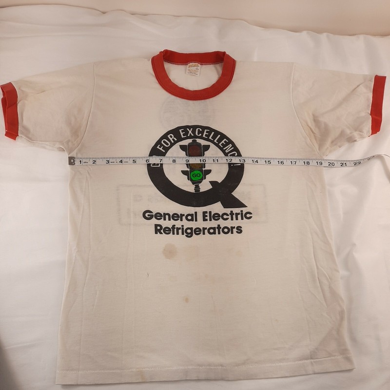 Vintage GE General Electric Refrigerators Ringer T Shirt sz L Go for Excellence gallery