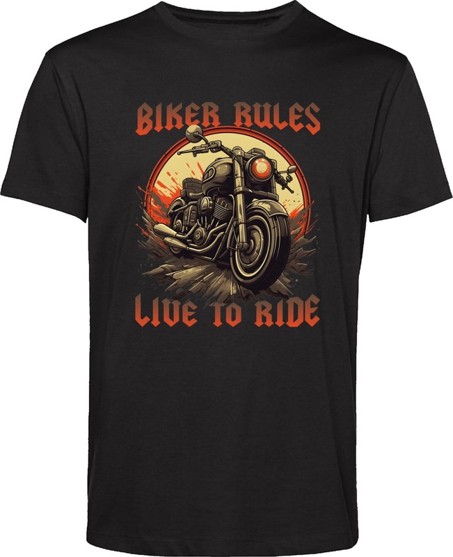 Biker T-Shirt, Motorcycle tshirt, Biker design t-shirt, Biker Rules tee, gift