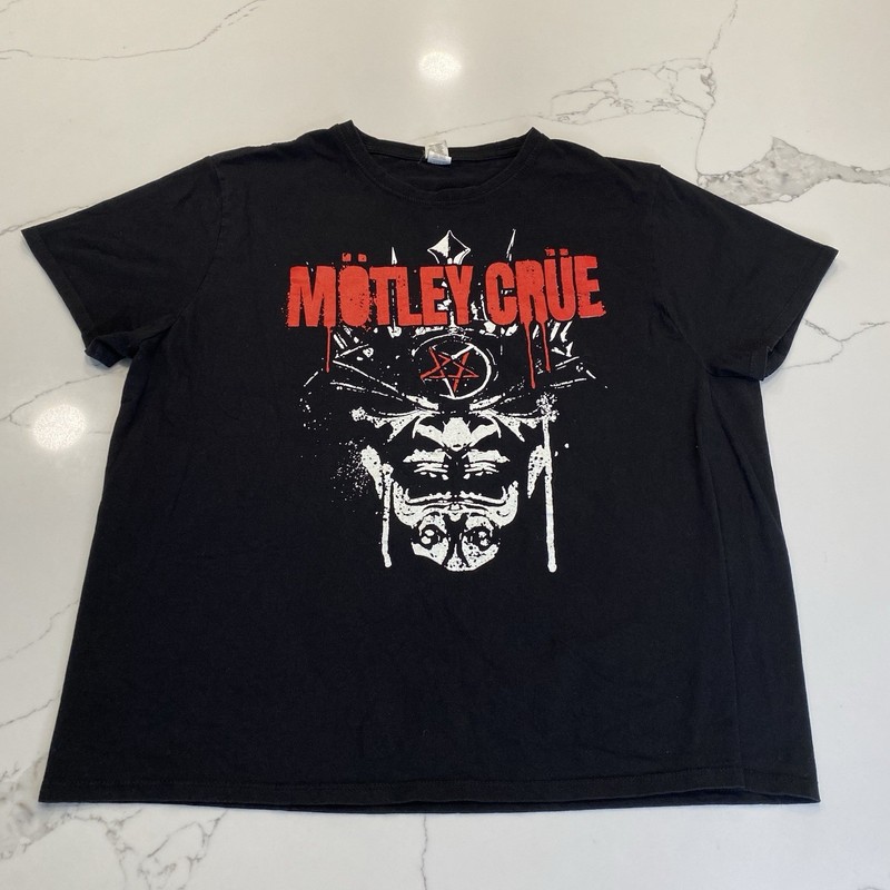 Montley Crue Concert T Shirt Adult XL Preshrunk Black Double Sided World Tour