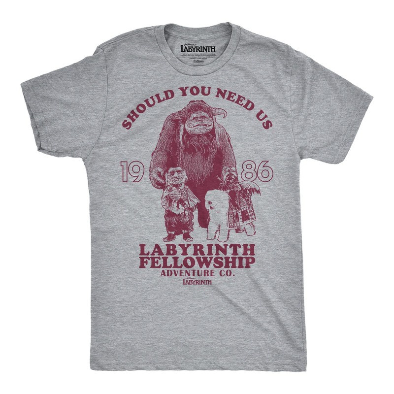 Mens Funny T Shirts Labyrinth Fellowship Adventure Co Jim Henson’s Jim Movie Tee