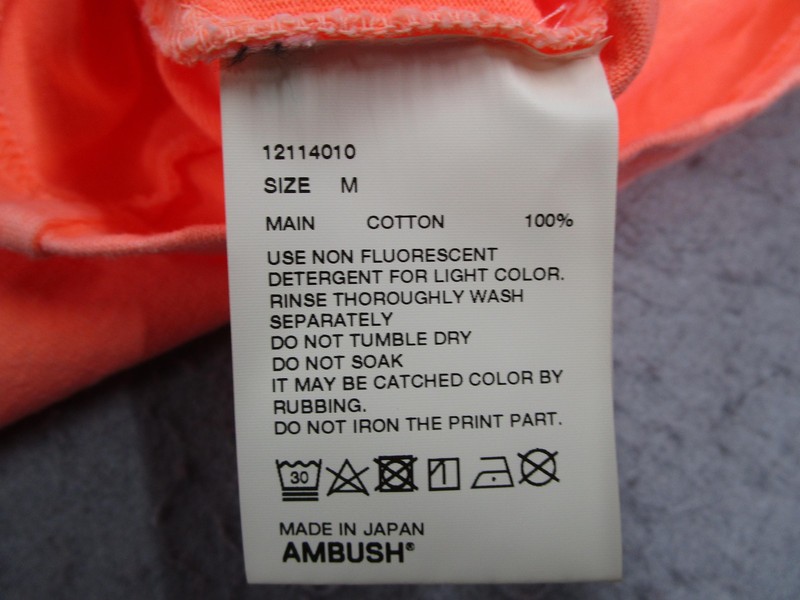 Ambush Shirt Mens Medium Neon Orange Flaming 88 Rising Japan Streetwear gallery