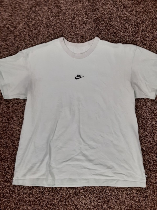 Nike Sportswear Premium Essential Mint Center Stitch Logo Cotton Shirt XL Max 90