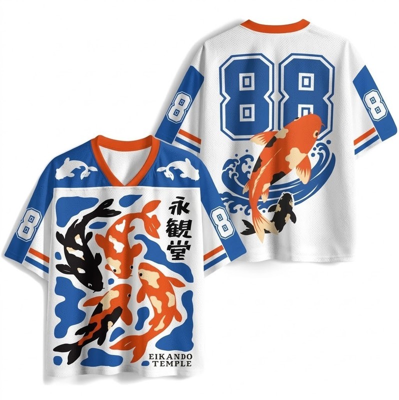 Koi Fish Japanese Jersey Shirts