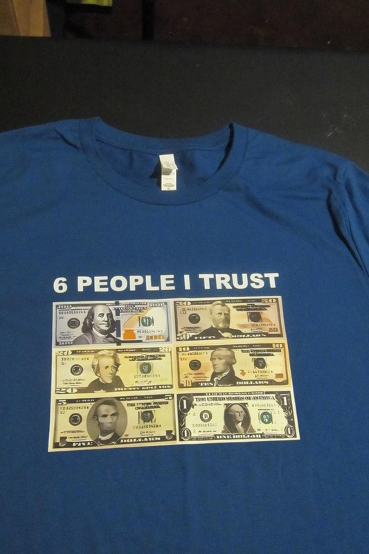 CUSTOM DTF PRINTED T SHIRT (SIZES MED / LG / XL)