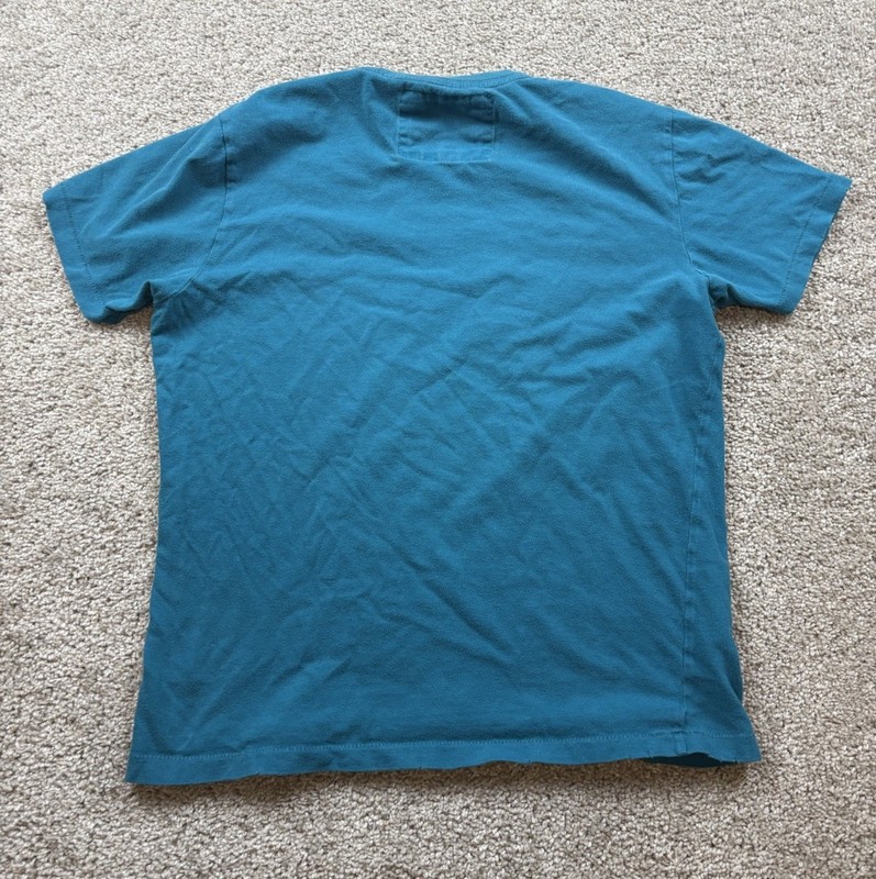 Y2K Aeropostale Mens Shirt Medium Distressed Grunge Single Stitch Skater Blue gallery