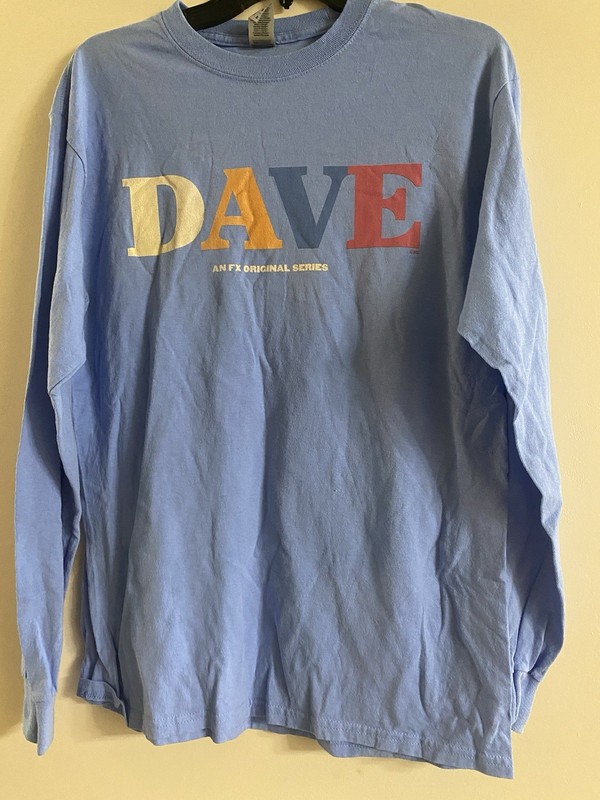 Lil Dicky Dave FX Promo Long Sleeve Shirt Rap Dave (Men’s Size Medium) Blue