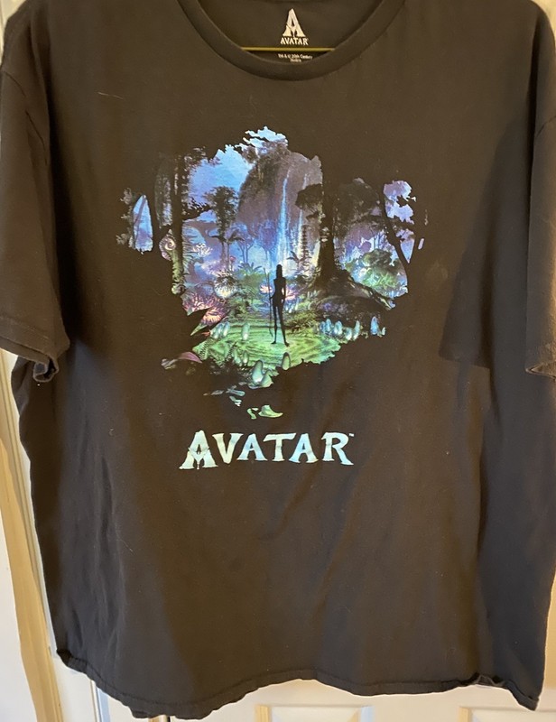 Avatar T Shirt 2XL BLACK And Blue, Green Short Sleeve All Cotton
