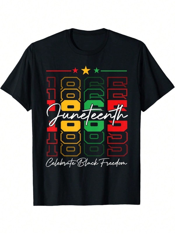 Juneteenth 1865 Celebration T-Shirt – Casual Tee With Juneteenth 1865 Graphic